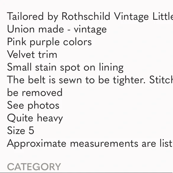 💜ROTHSCHILD VINTAGE COAT JACKET 5T TODDLER GIRL💜 - Picture 11 of 11